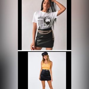 Princess Polly Leather Mini Skirt